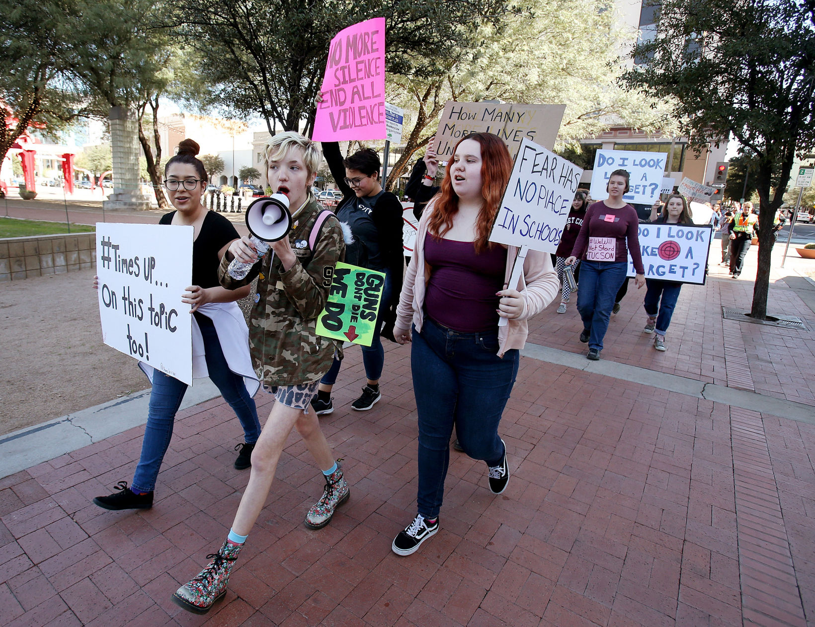 City High School students walkout in protest